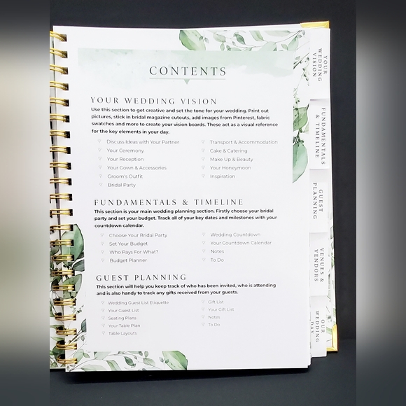 The Complete Wedding Planner And Organizer by Your Perfect Day 11.5" x 10" - Picture 8 of 11